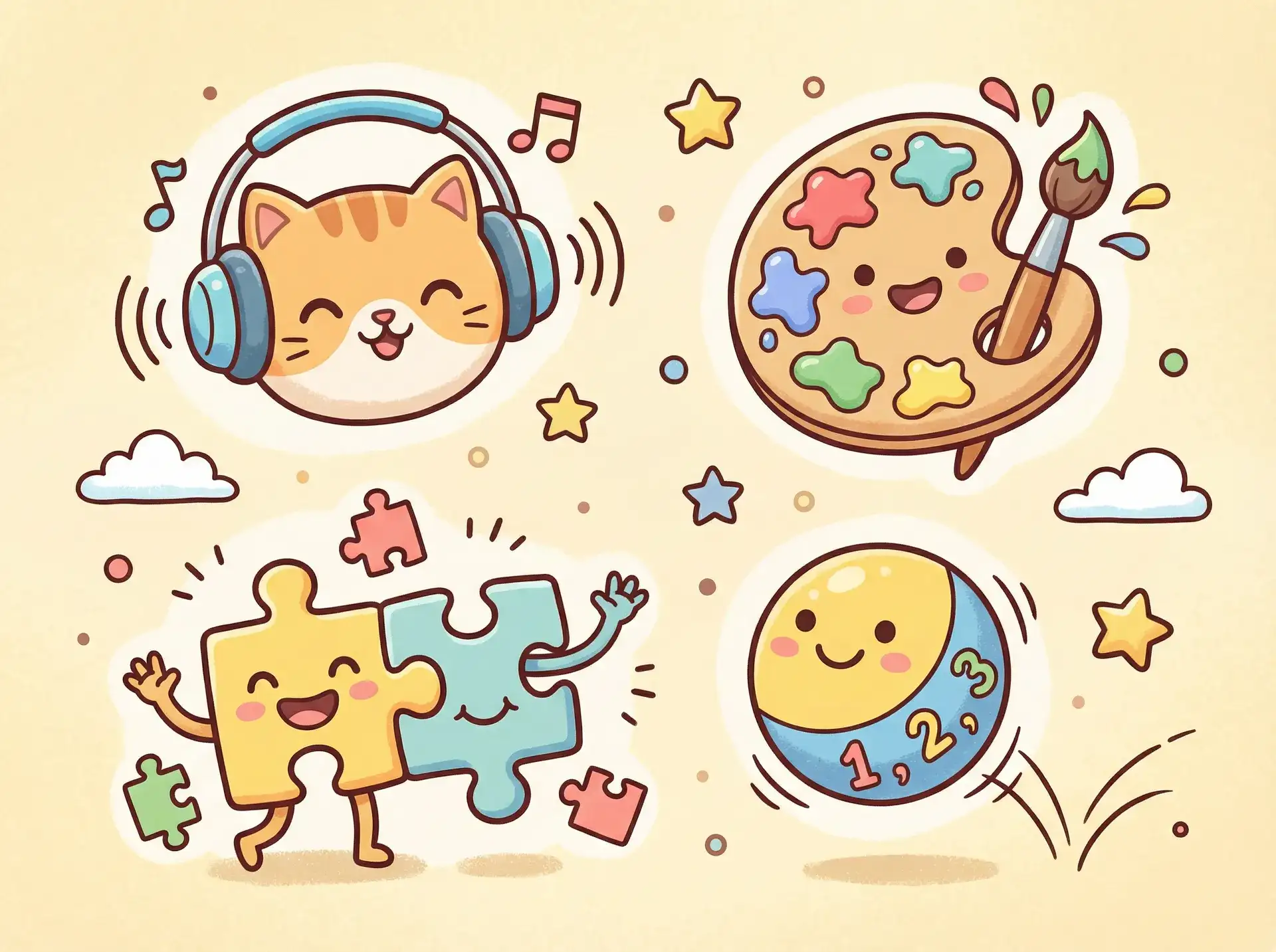 小朋友的手工作品 - 漂亮妈妈日本韩国 益智创作